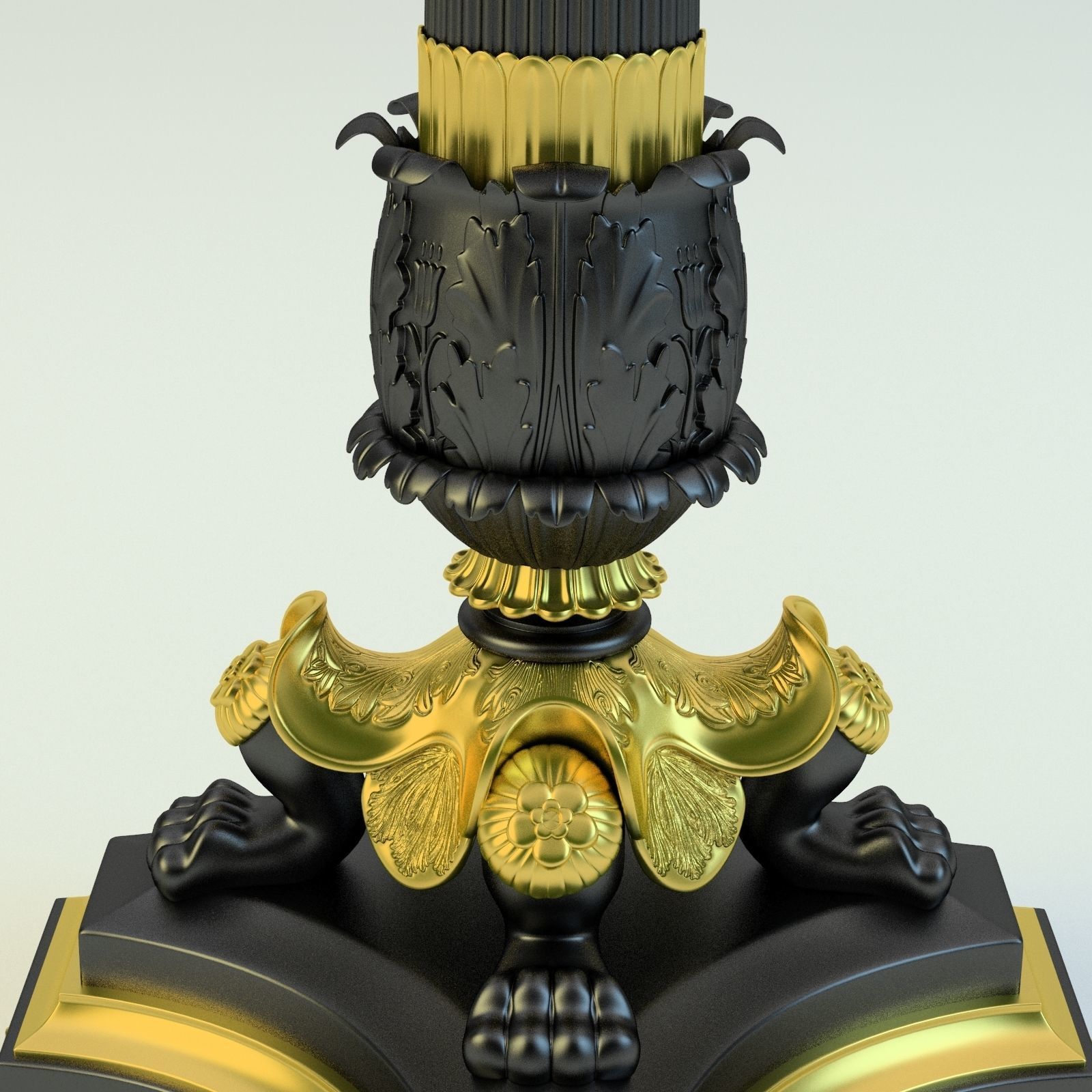 Vintage Lamp Low-poly 3D model 3D model_9