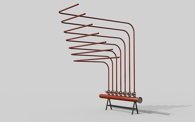   Water distributor Comb manifold  3D model