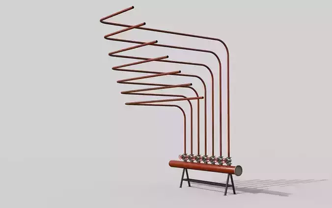   Water distributor Comb manifold  3D model