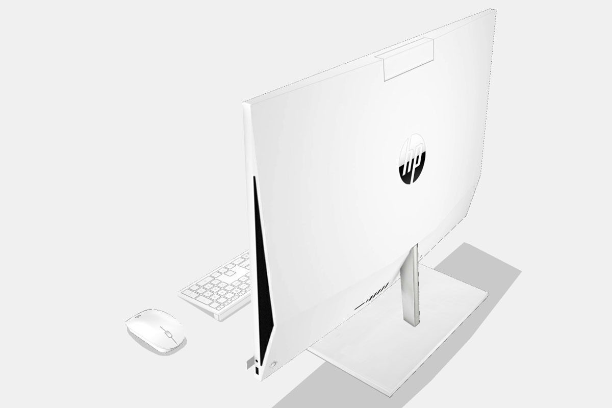 HP Pavilion All-in-One PC 27 in Low-poly 3D model_6