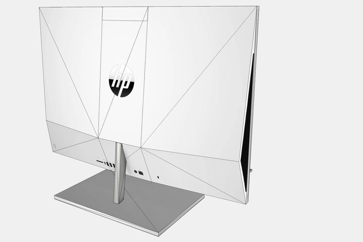 HP Pavilion All-in-One PC 27 in Low-poly 3D model_11