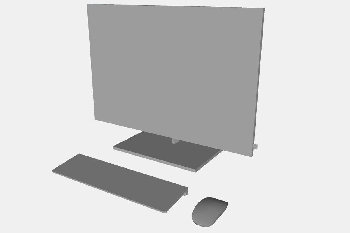 HP Pavilion All-in-One PC 27 in Low-poly 3D model_14