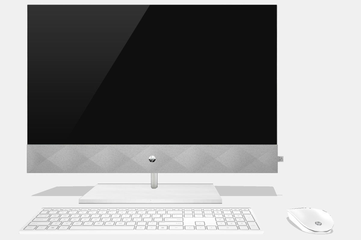 HP Pavilion All-in-One PC 27 in Low-poly 3D model_2