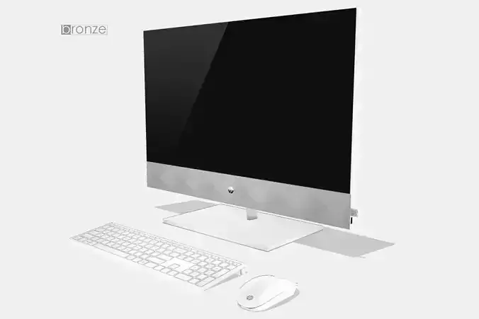 HP Pavilion All-in-One PC 27 in Low-poly 3D model