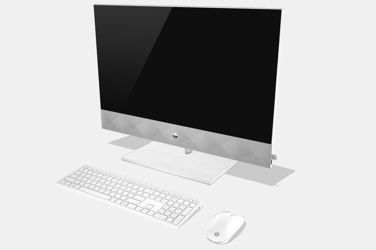 HP Pavilion All-in-One PC 27 in Low-poly 3D model_4