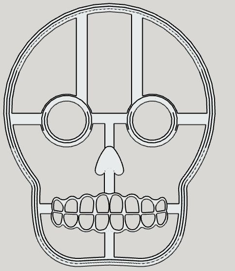 Skull - Cookie Cutter 3D print model_2