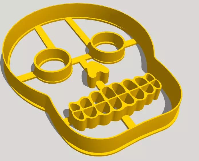 Skull - Cookie Cutter 3D print model_0