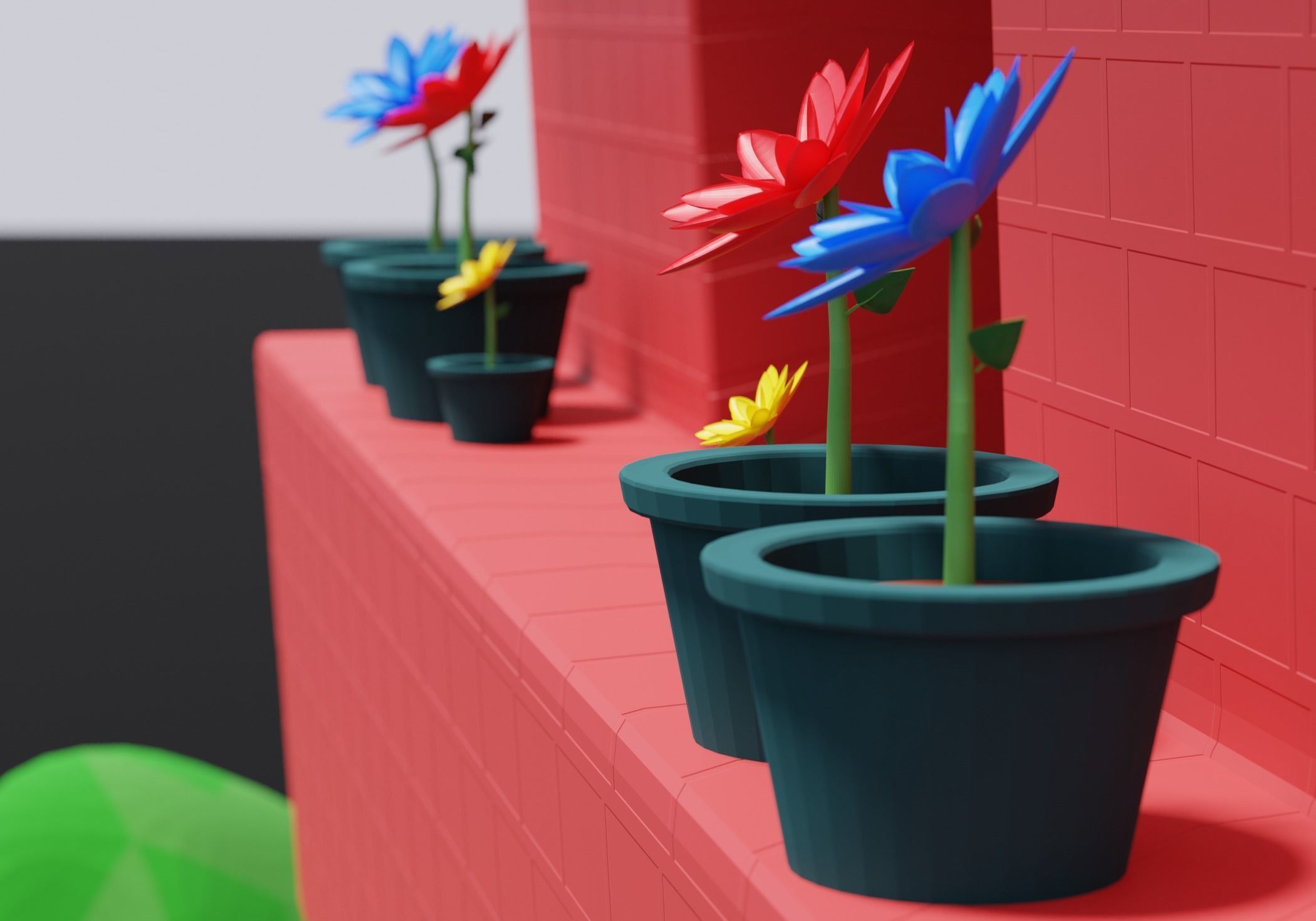 Chinese Village Temple Building 3D model_2