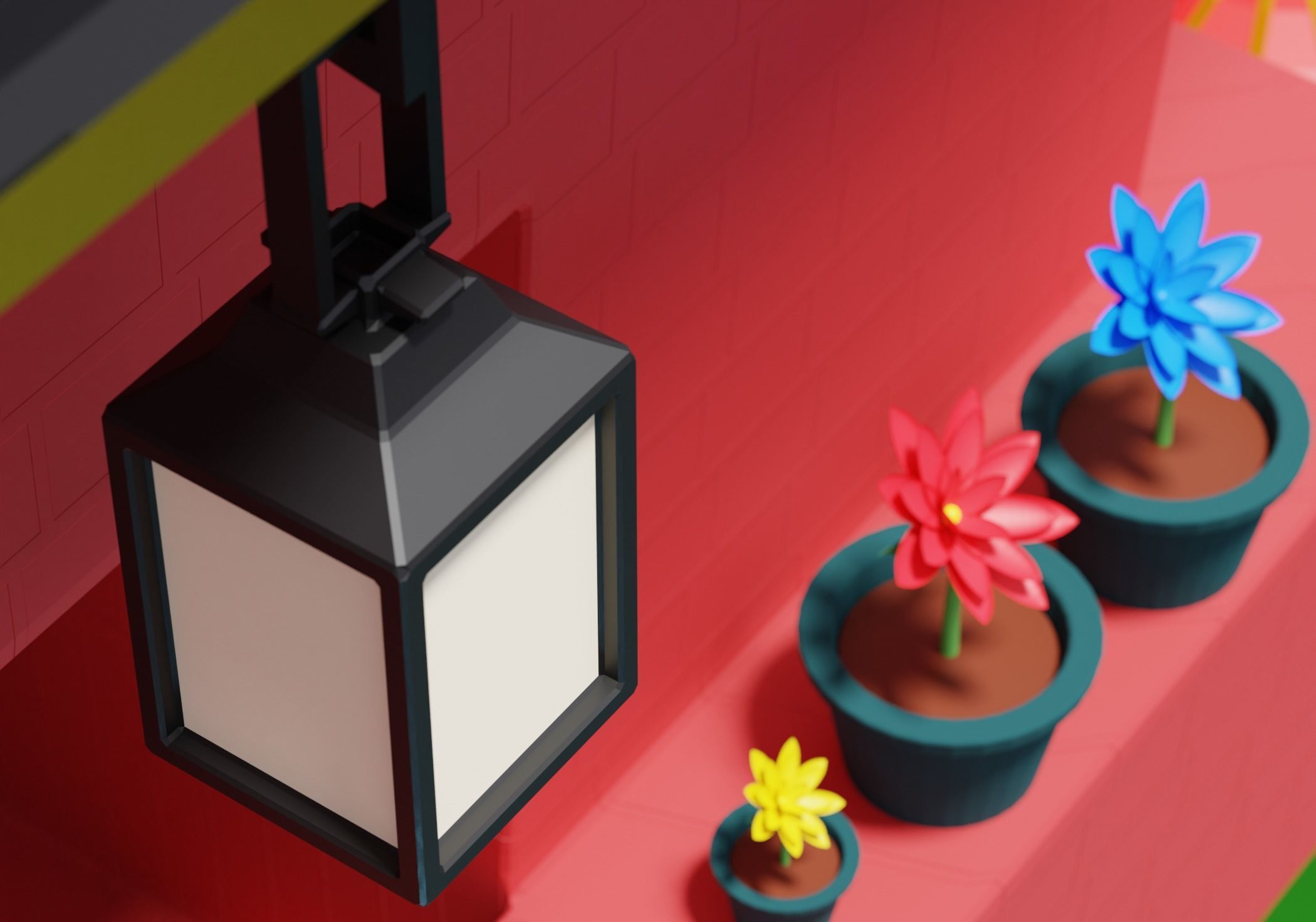 Chinese Village Temple Building 3D model_8