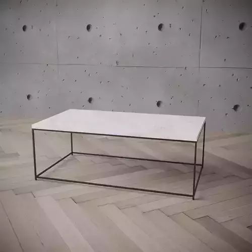 Streamline Coffee Table - Marble 3D model