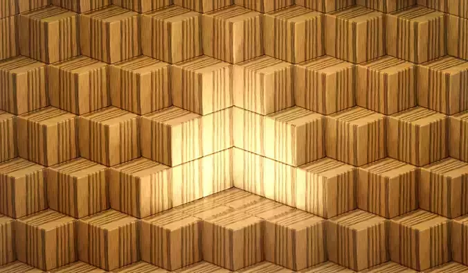 Perfect cube array background Low-poly 3D model