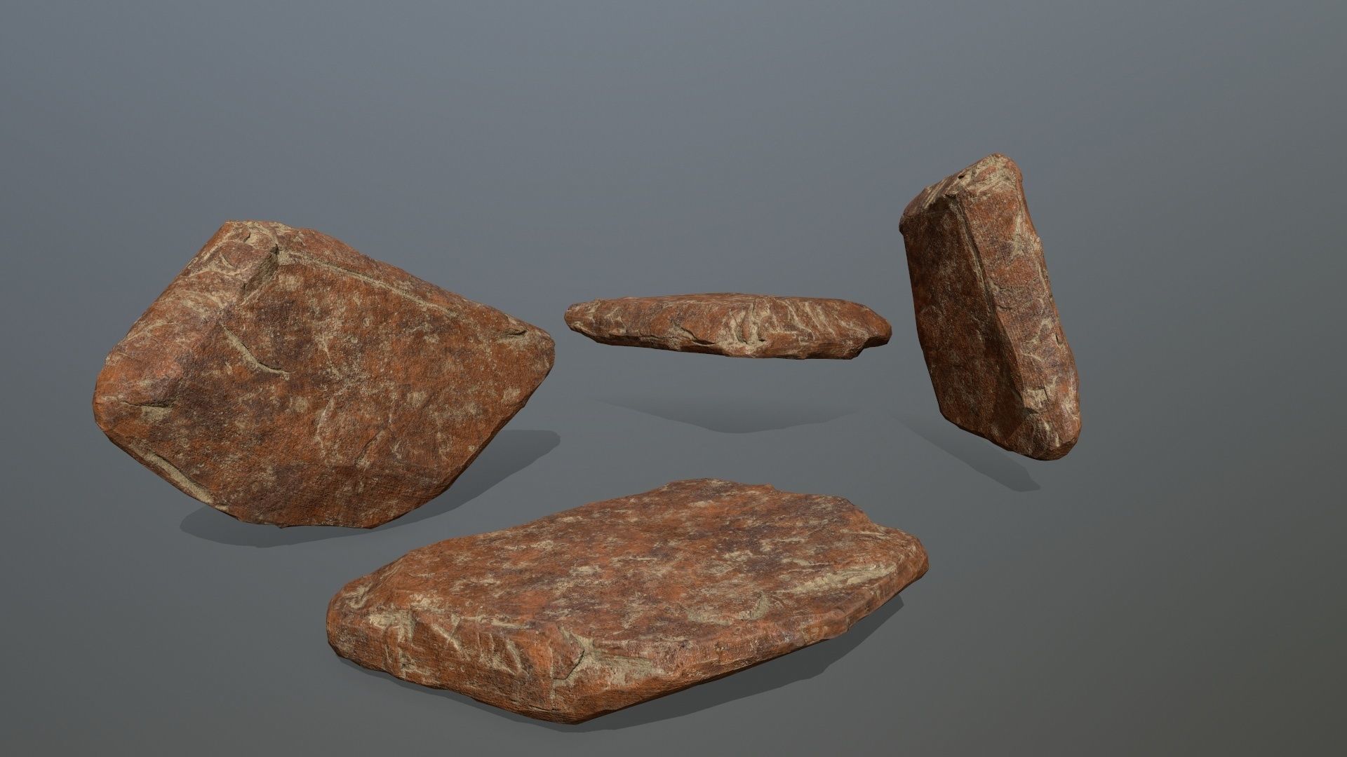 desert rock  Low-poly 3D model_4