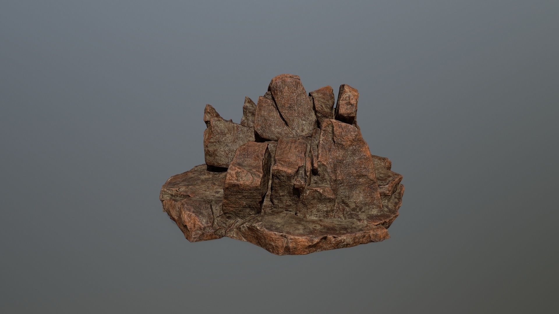 desert rock  Low-poly 3D model_6
