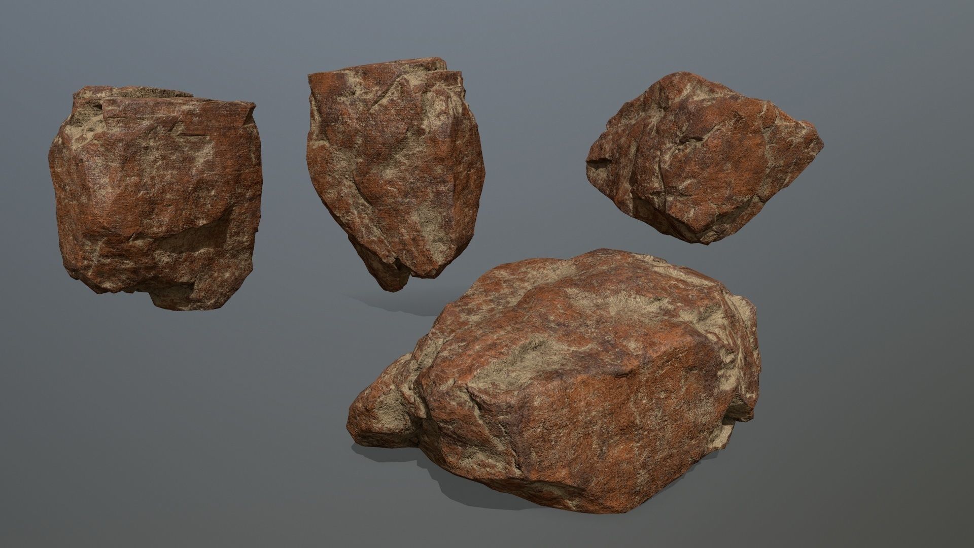 desert rock  Low-poly 3D model_3