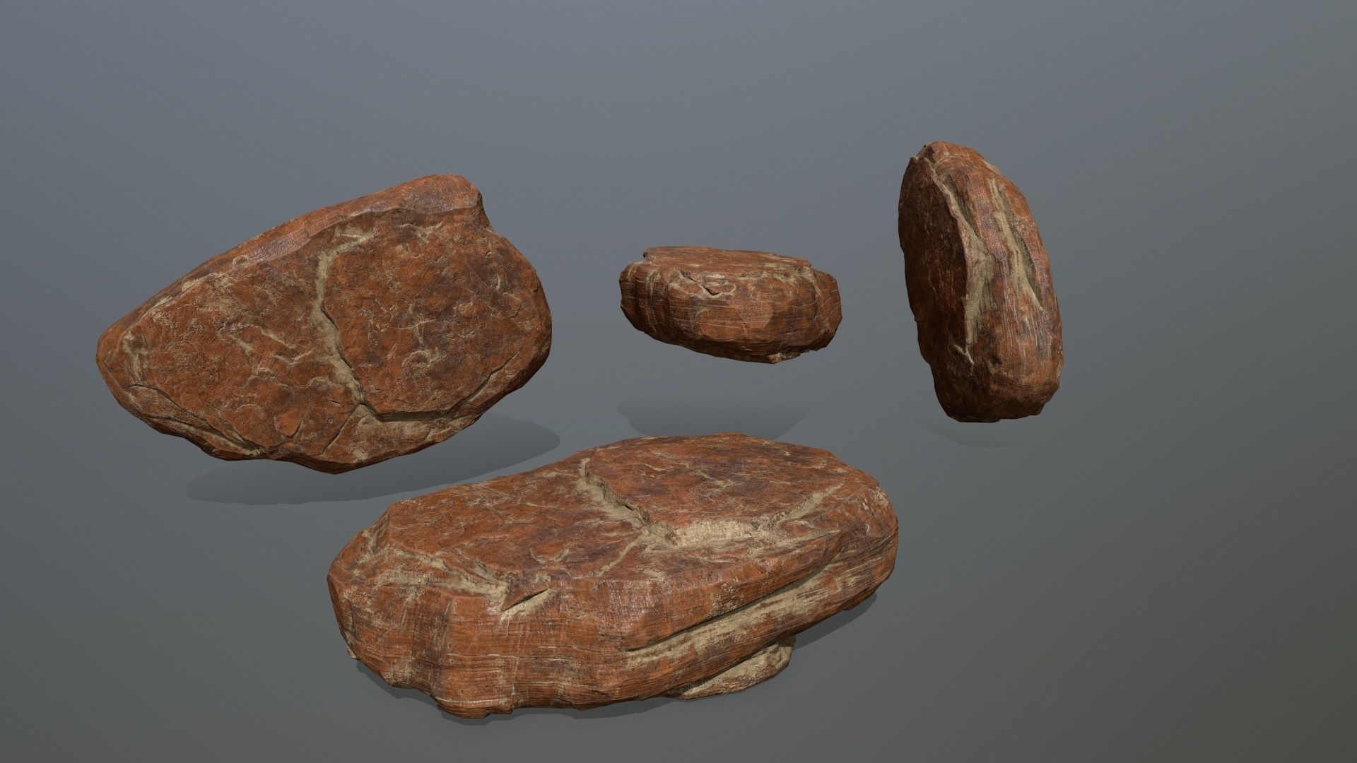 desert rock  Low-poly 3D model_11