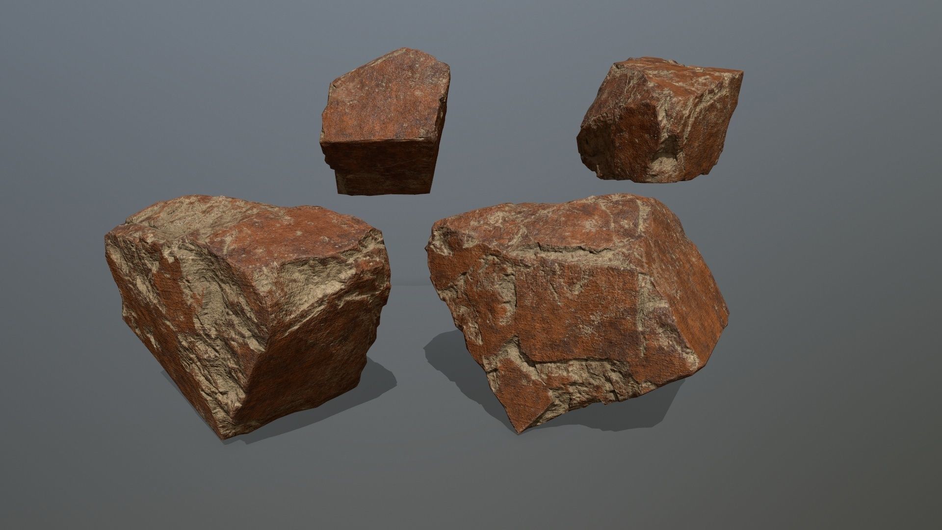 desert rock  Low-poly 3D model_5