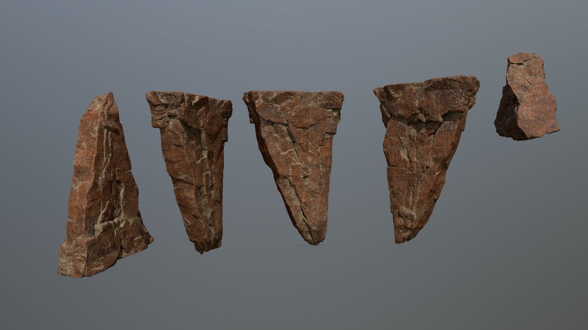 desert rock  Low-poly 3D model_2