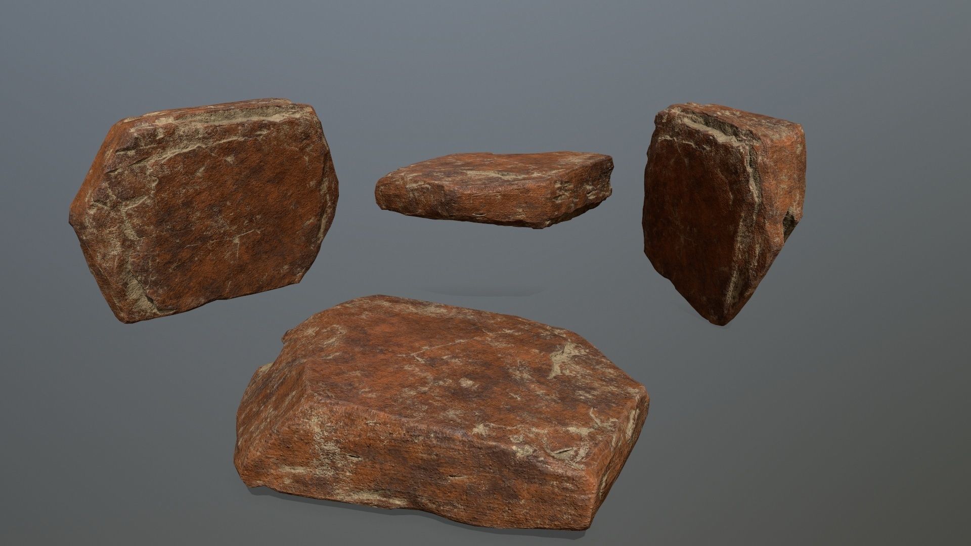 desert rock  Low-poly 3D model_12