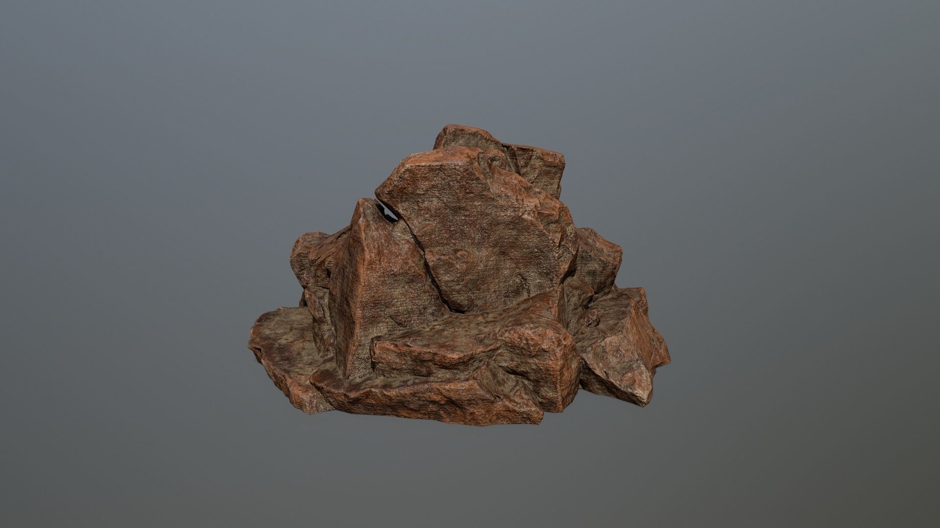 desert rock  Low-poly 3D model_8