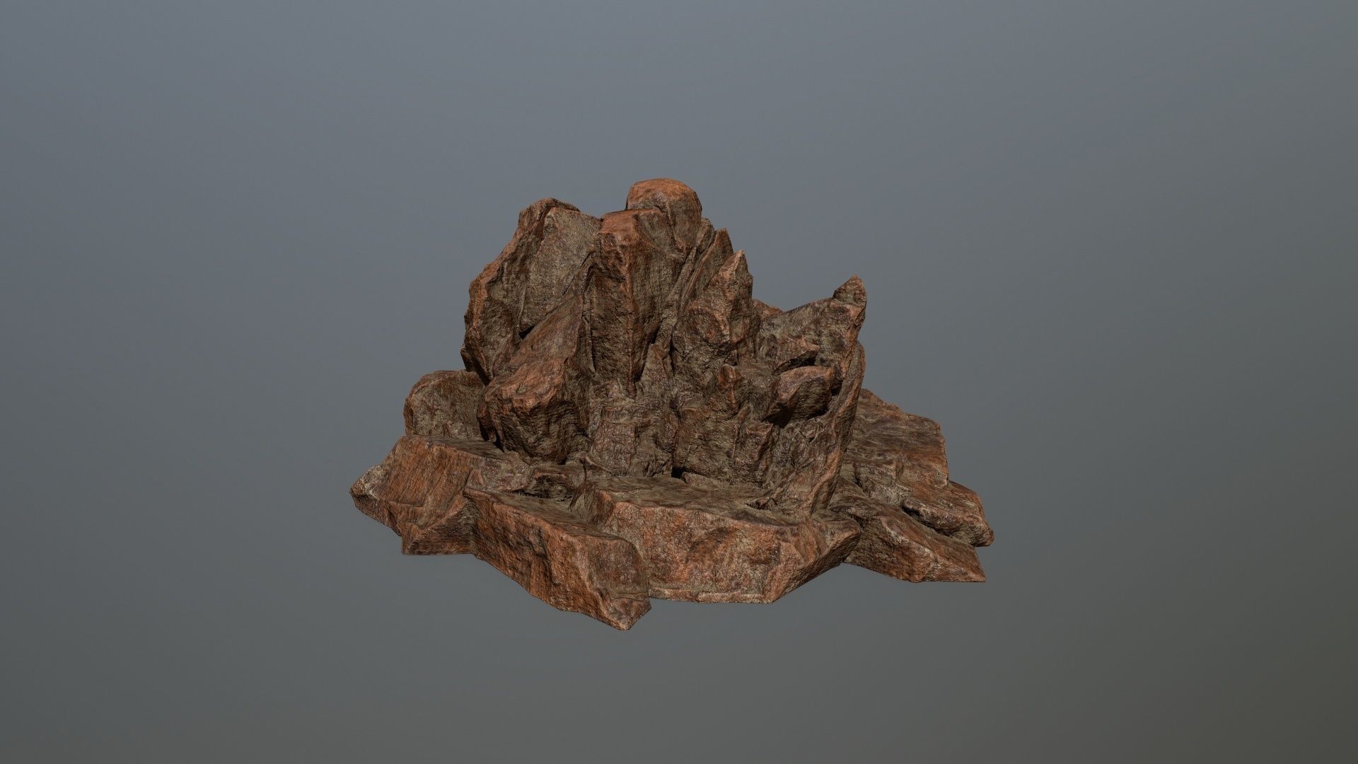 desert rock  Low-poly 3D model_9