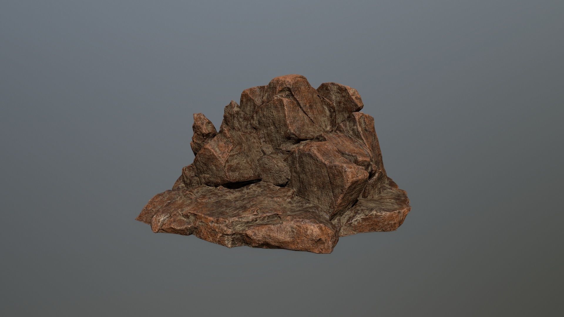 desert rock  Low-poly 3D model_7