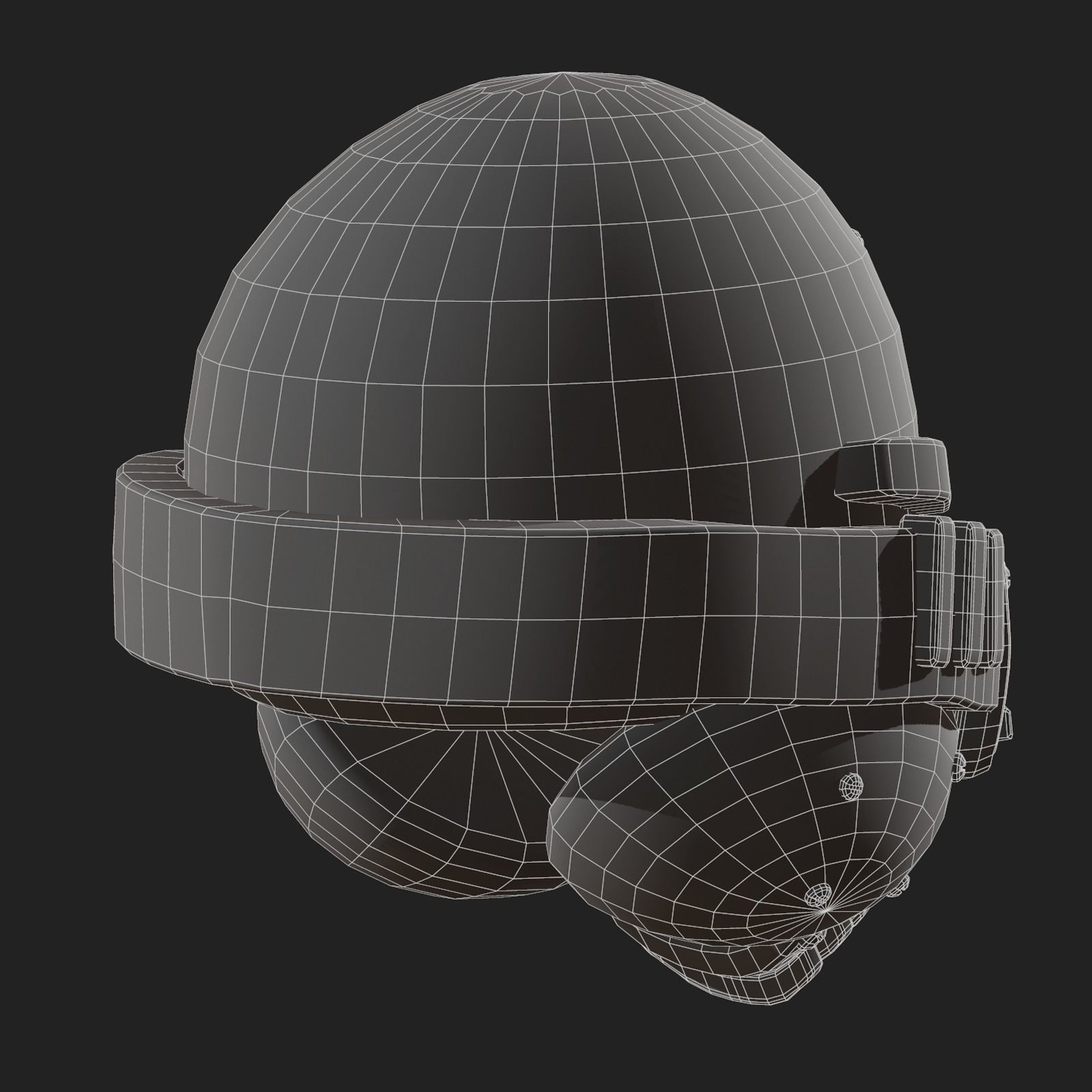 Helmet plastic mask protection pollution  Low-poly 3D model_10