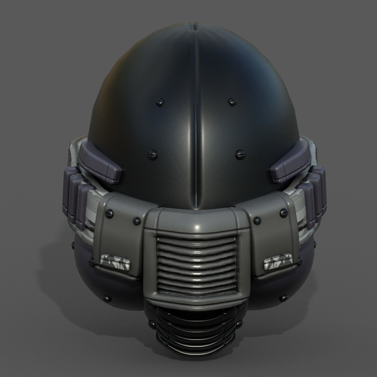 Helmet plastic mask protection pollution  Low-poly 3D model_4