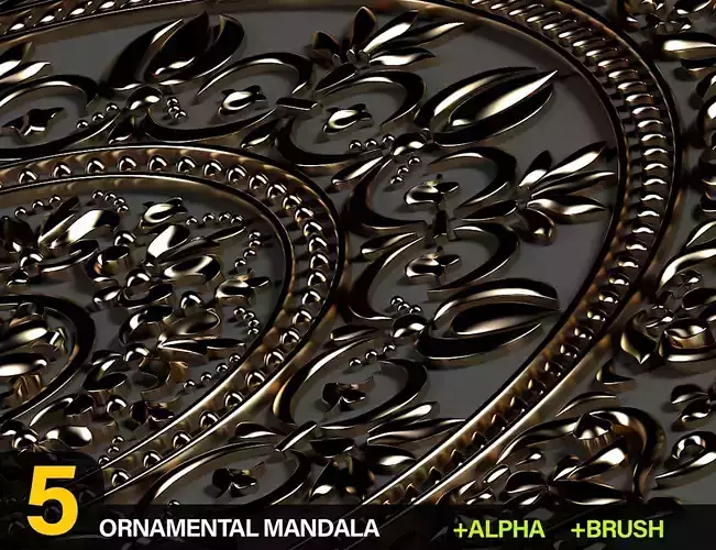 5 ornamental mandala Alpha and Brush