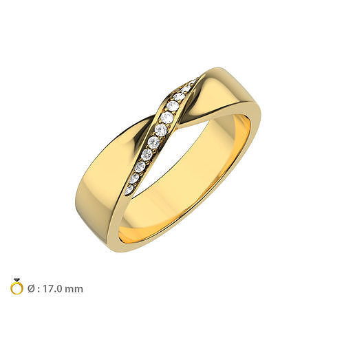 N171 Mobius ring T03 with gems  3D print model