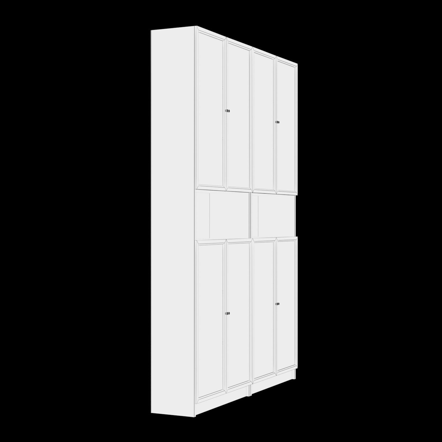 ikea BILLY OXBERG v6 3D model_4