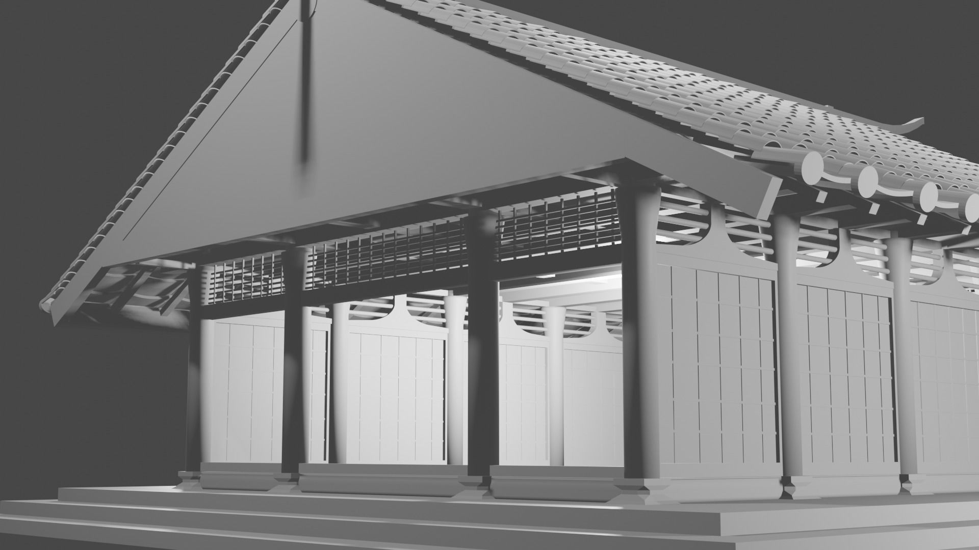 Japanese Building Version 1 Free 3D model_3
