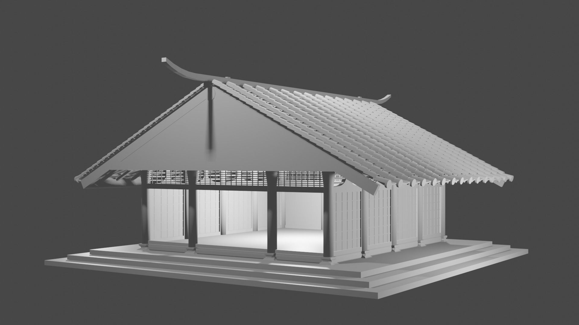 Japanese Building Version 1 Free 3D model_1