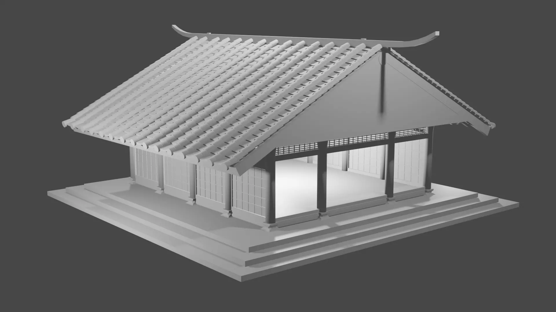 Japanese Building Version 1 Free 3D model_0
