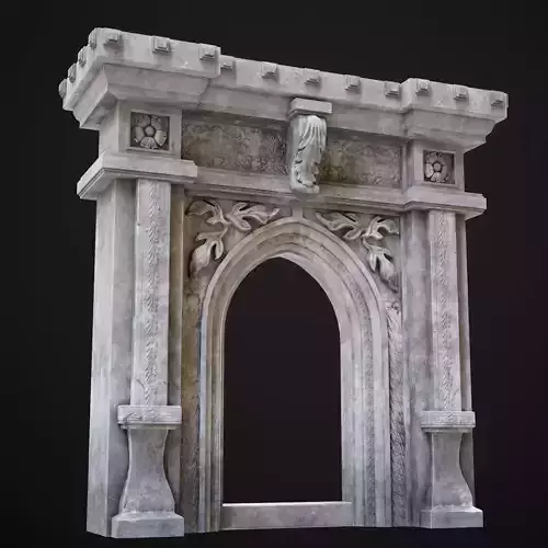 Antique Stone Arch Low-poly 3D model