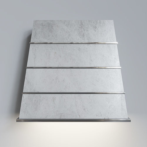 Lime Stone Hood With Stainless Accents 3D model