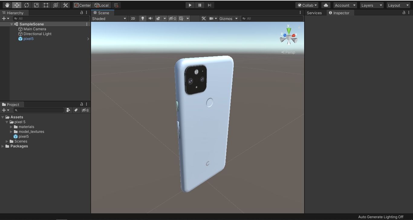 2020 Google pixel 5 Low-poly 3D model_15
