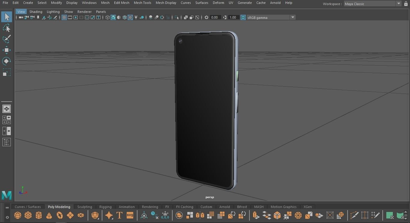 2020 Google pixel 5 Low-poly 3D model_14