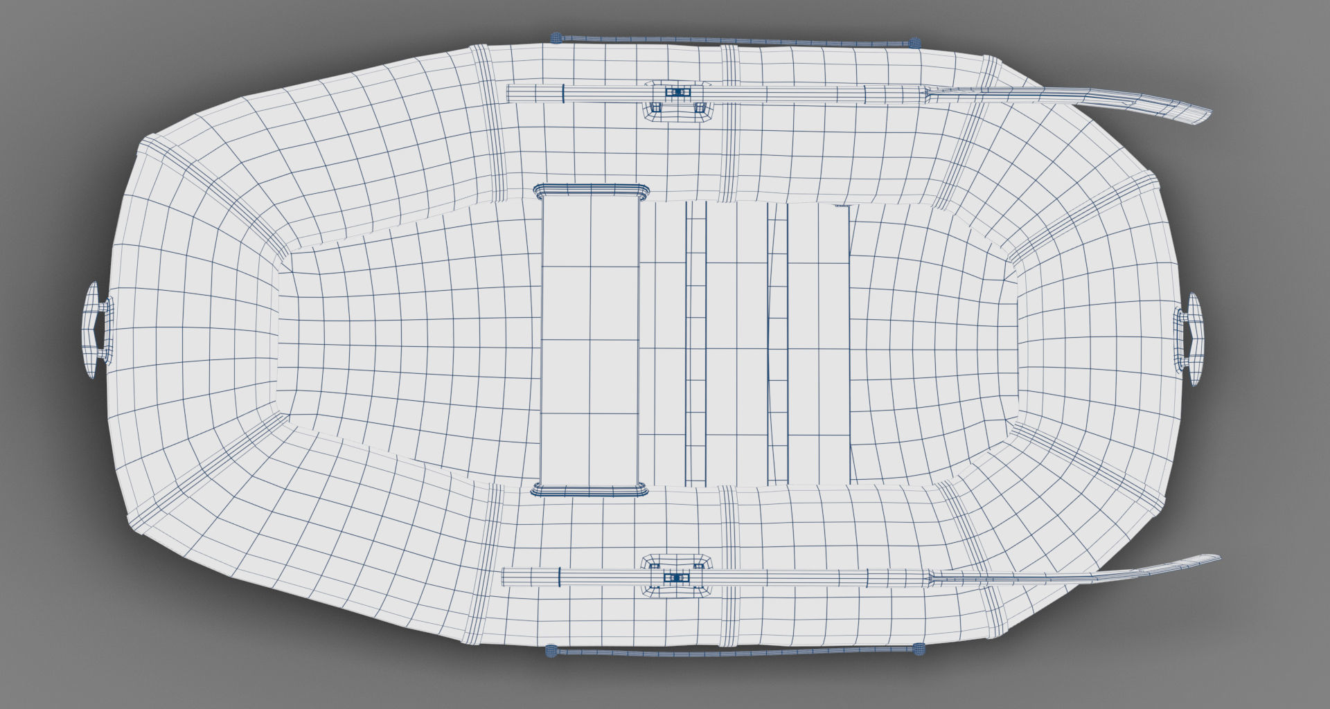 Inflatable Row Boat 3D model_6