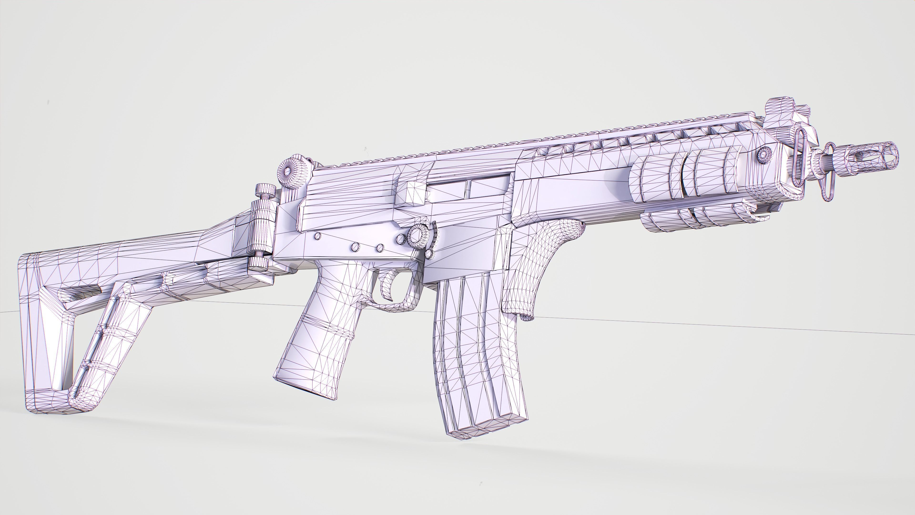 IA2 - Brazillian Rifle Low-poly 3D model_5
