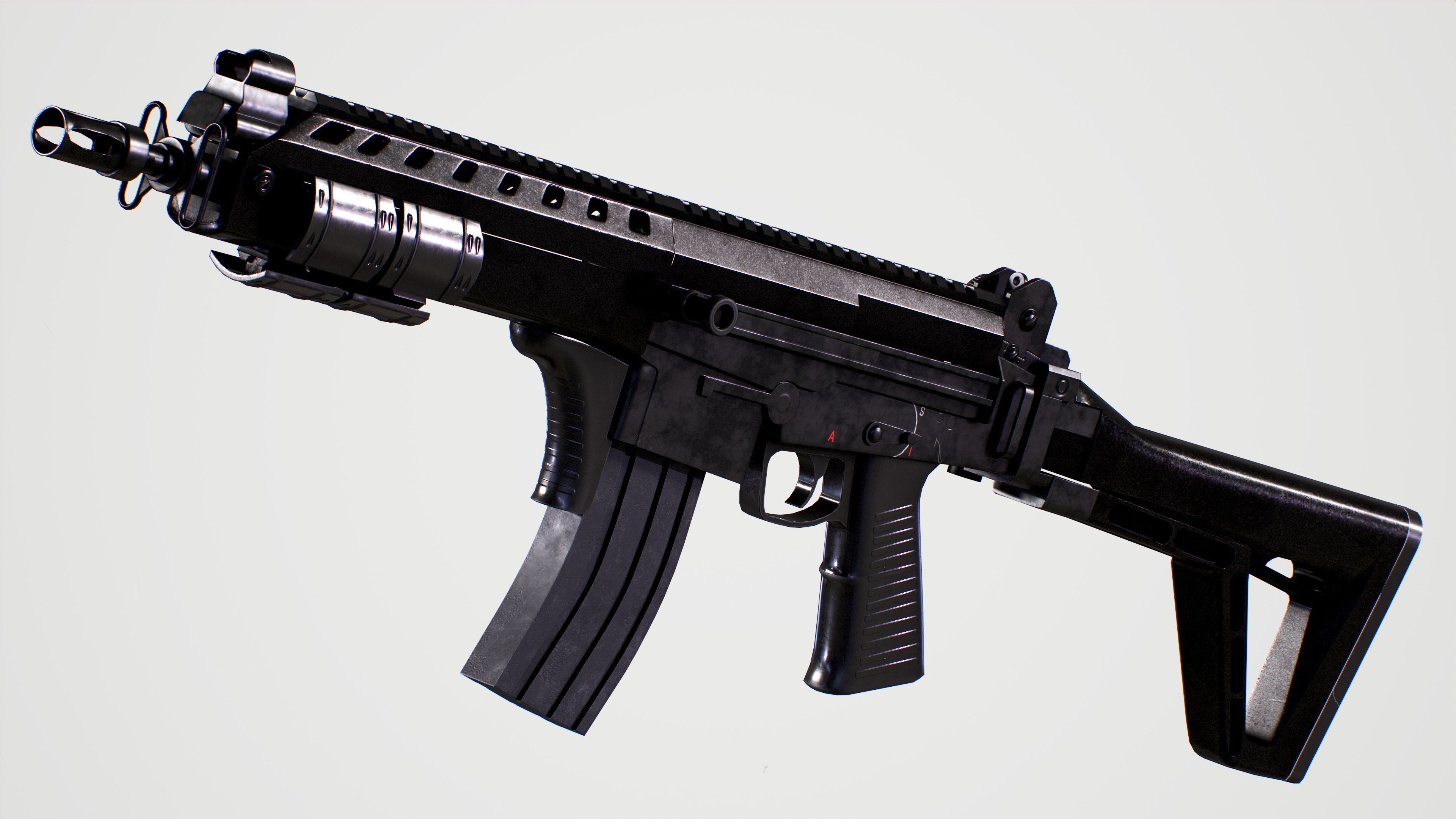 IA2 - Brazillian Rifle Low-poly 3D model_1