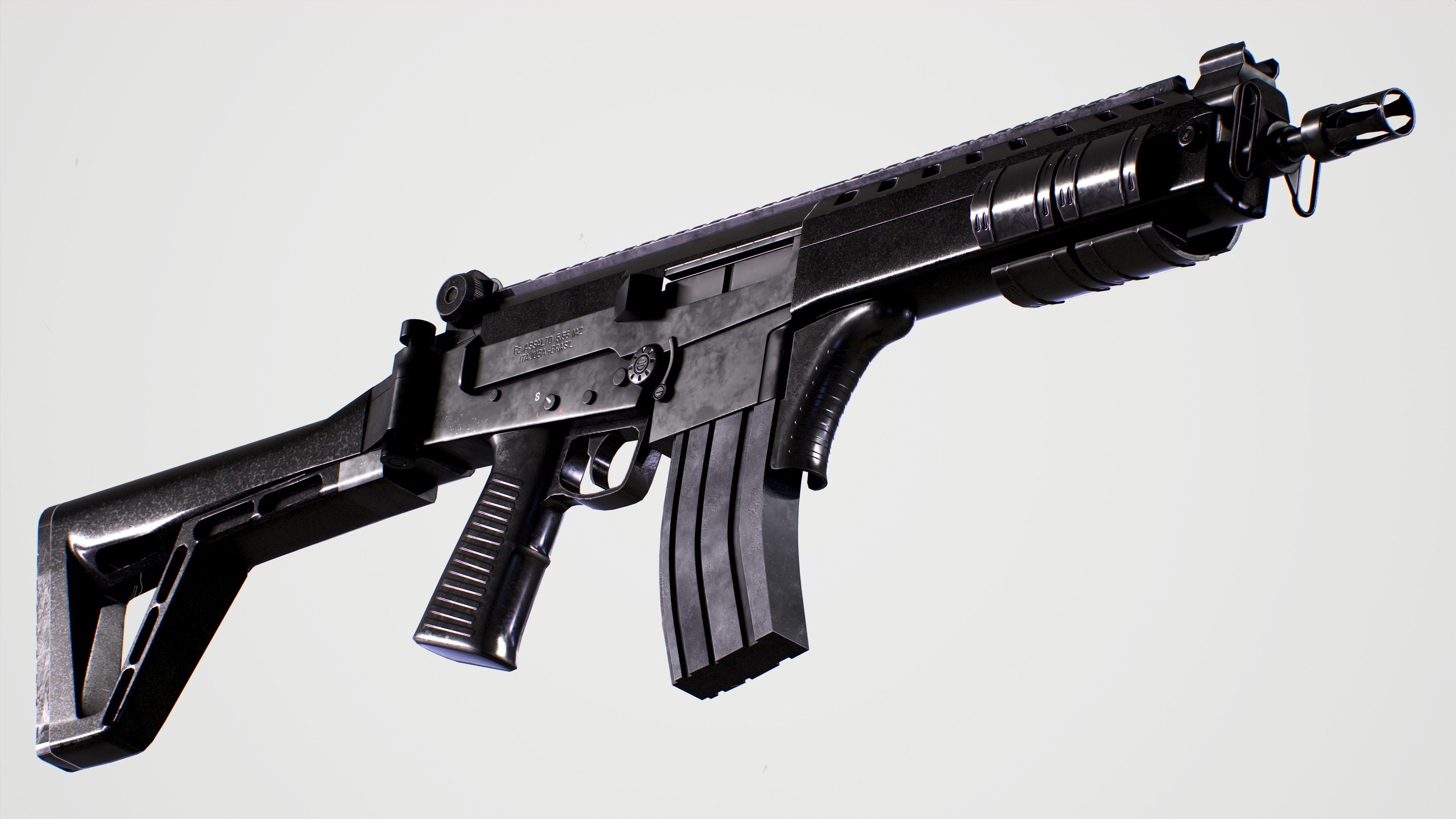 IA2 - Brazillian Rifle Low-poly 3D model_3