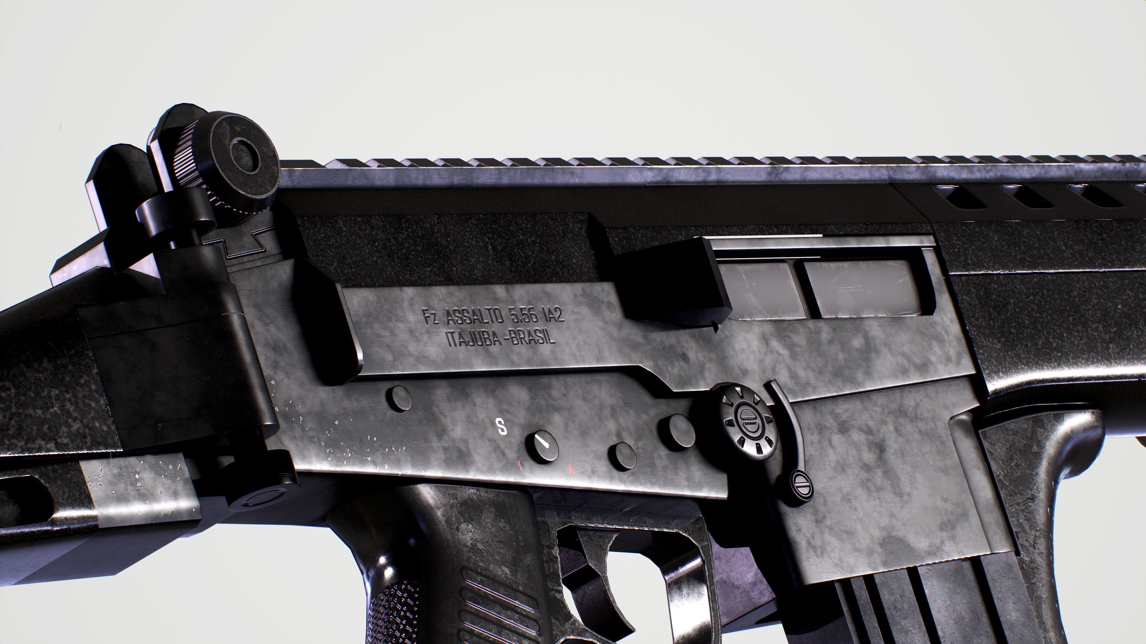 IA2 - Brazillian Rifle Low-poly 3D model_4