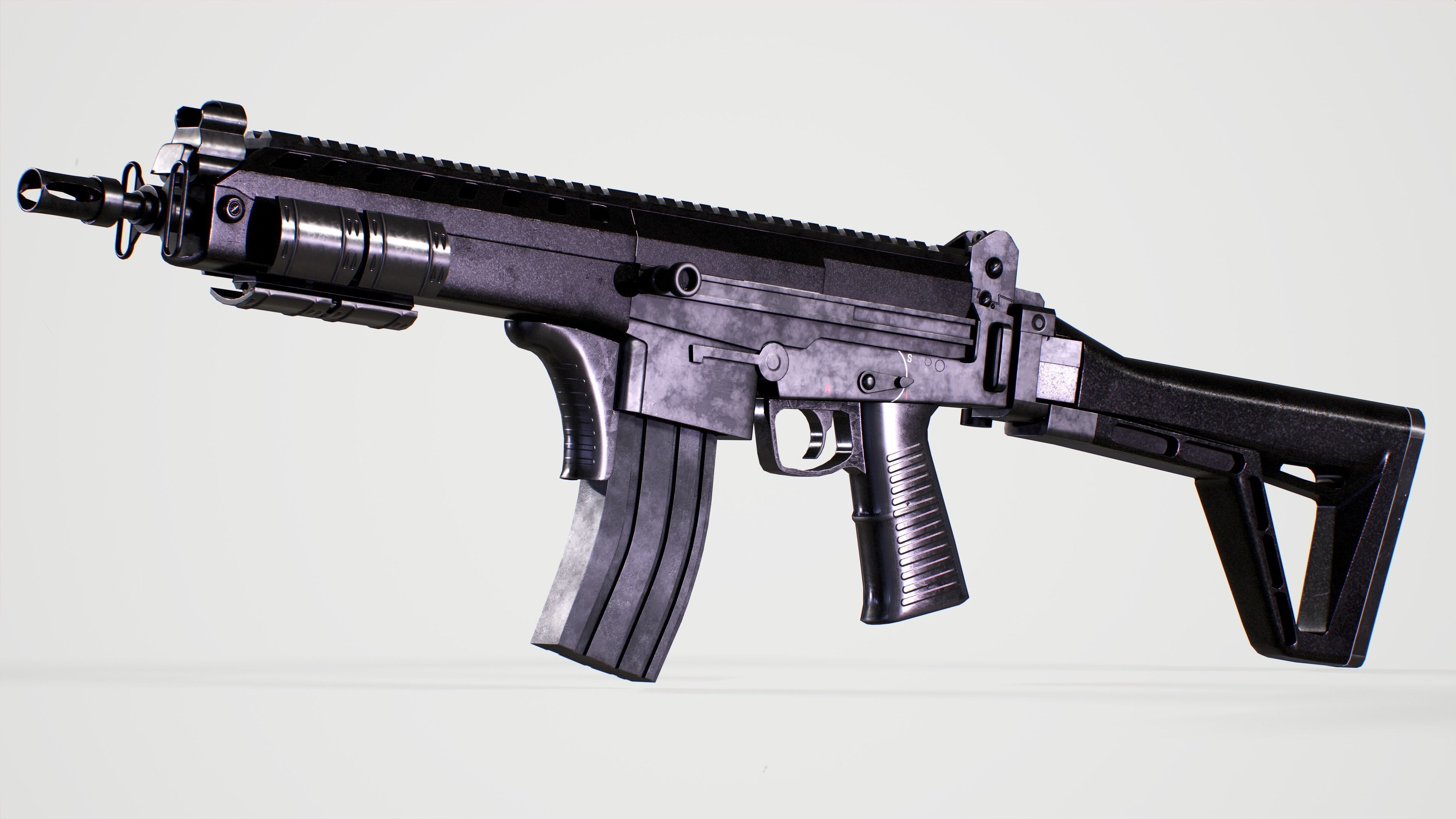 IA2 - Brazillian Rifle Low-poly 3D model_2