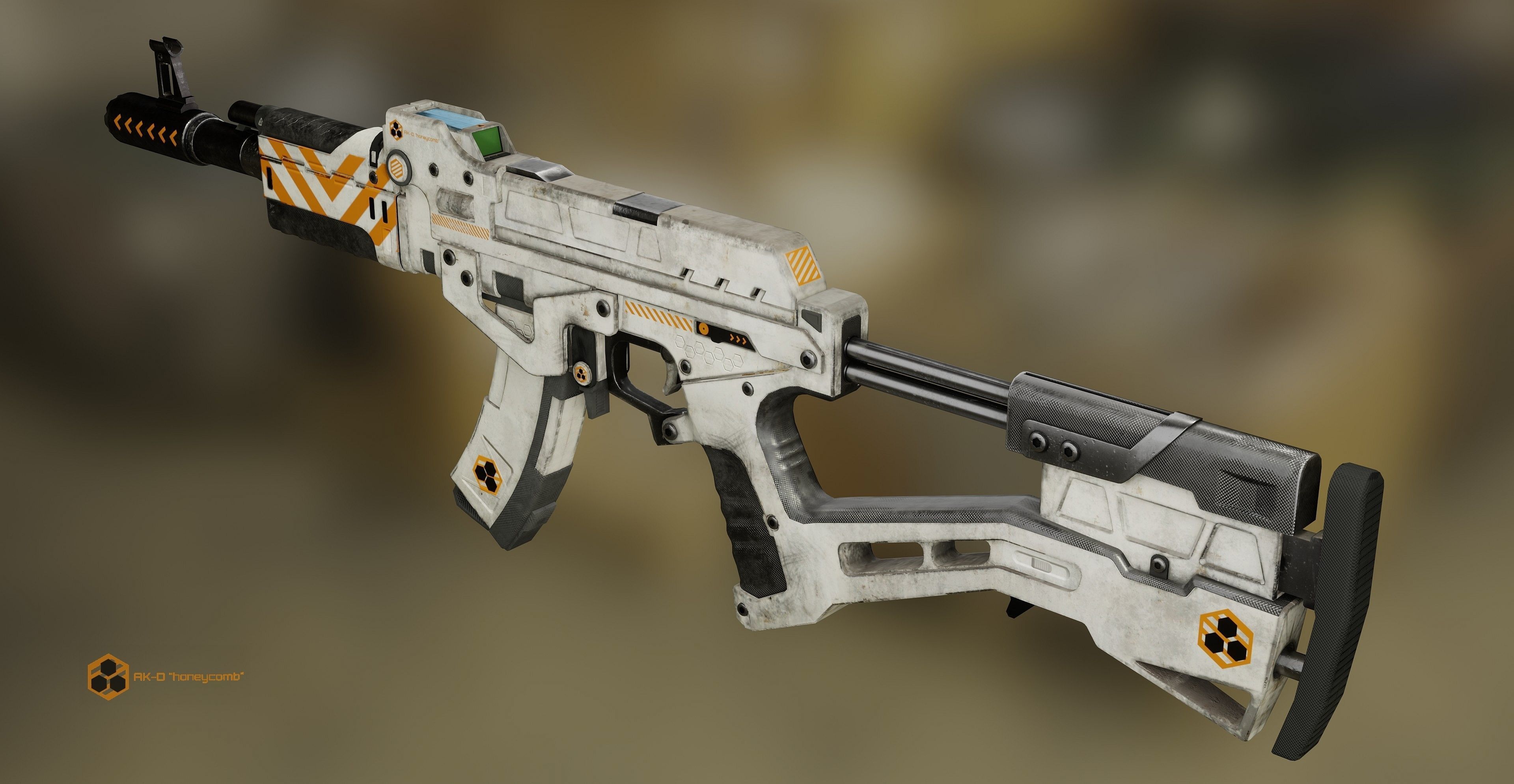 AK-D Honeycomb Low-poly 3D model_2