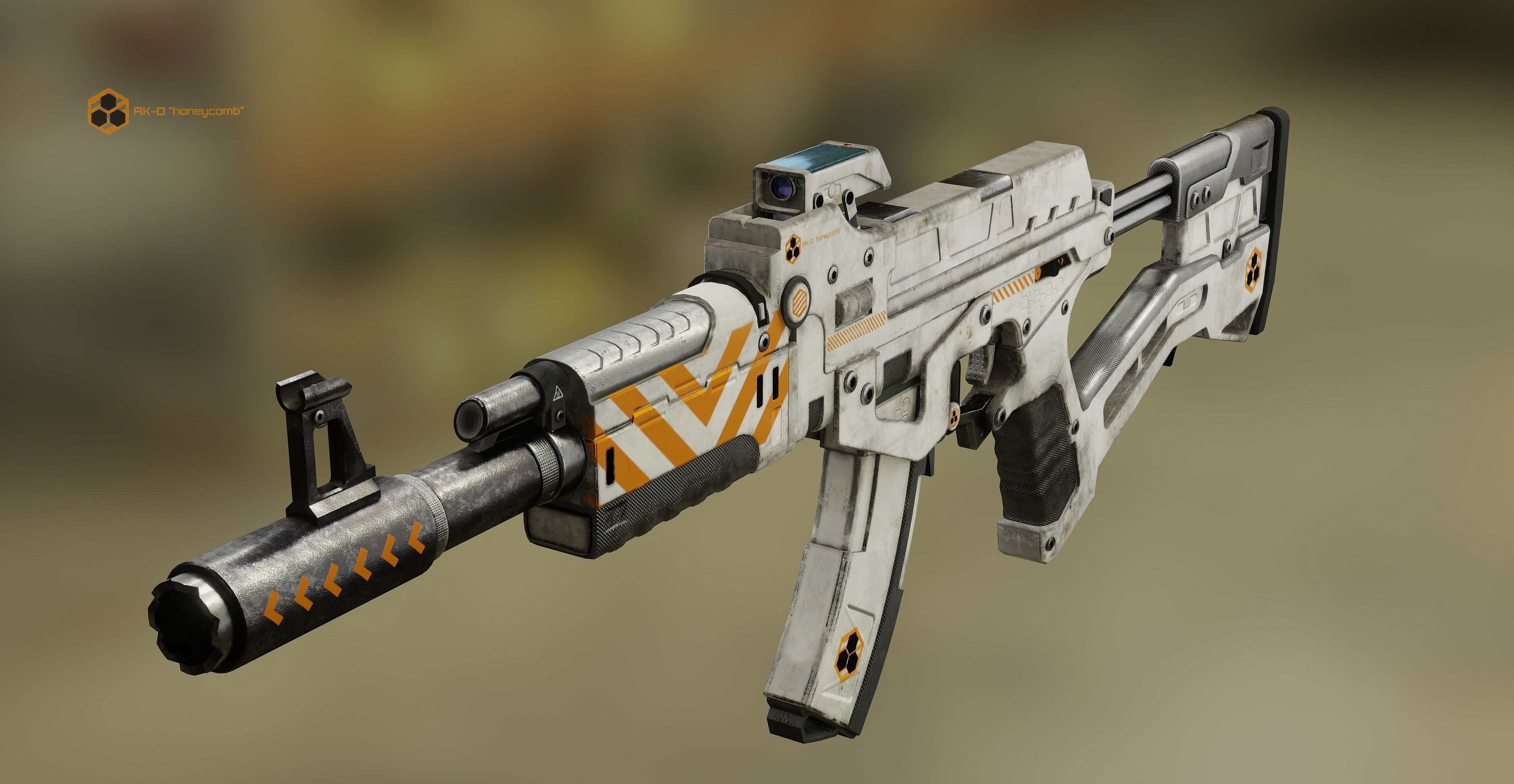 AK-D Honeycomb Low-poly 3D model_4