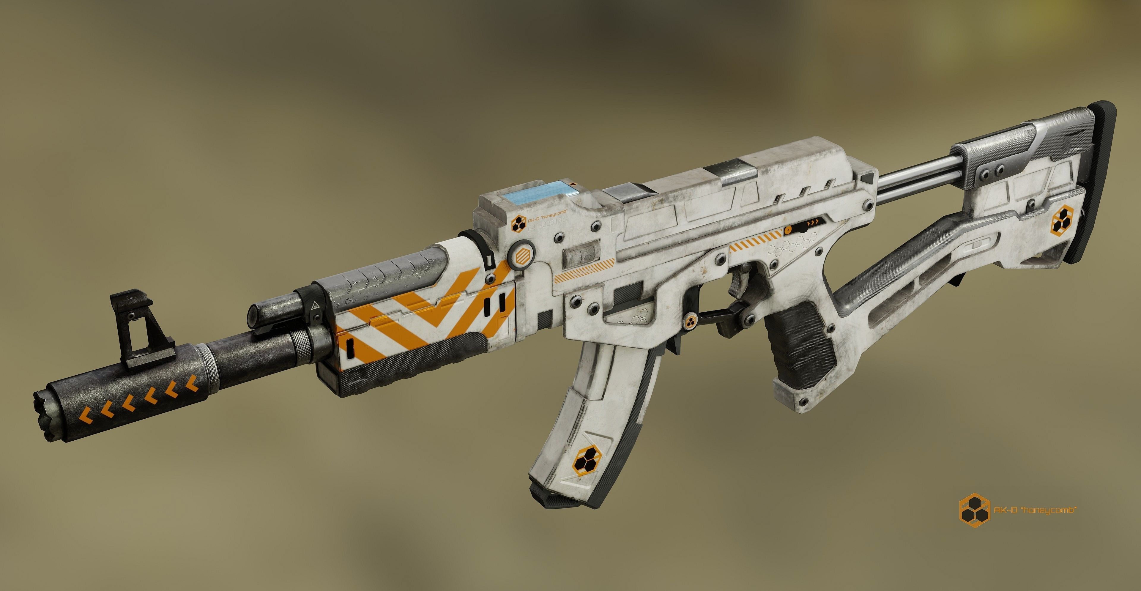 AK-D Honeycomb Low-poly 3D model_3