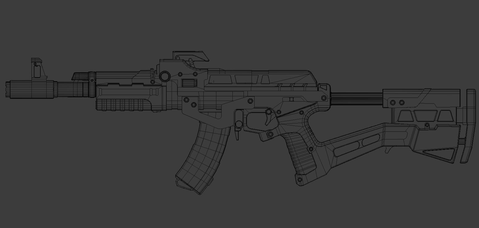 AK-D Honeycomb Low-poly 3D model_6