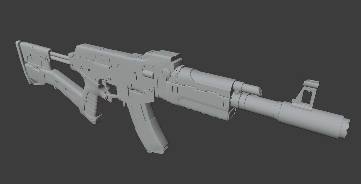 AK-D Honeycomb Low-poly 3D model_10
