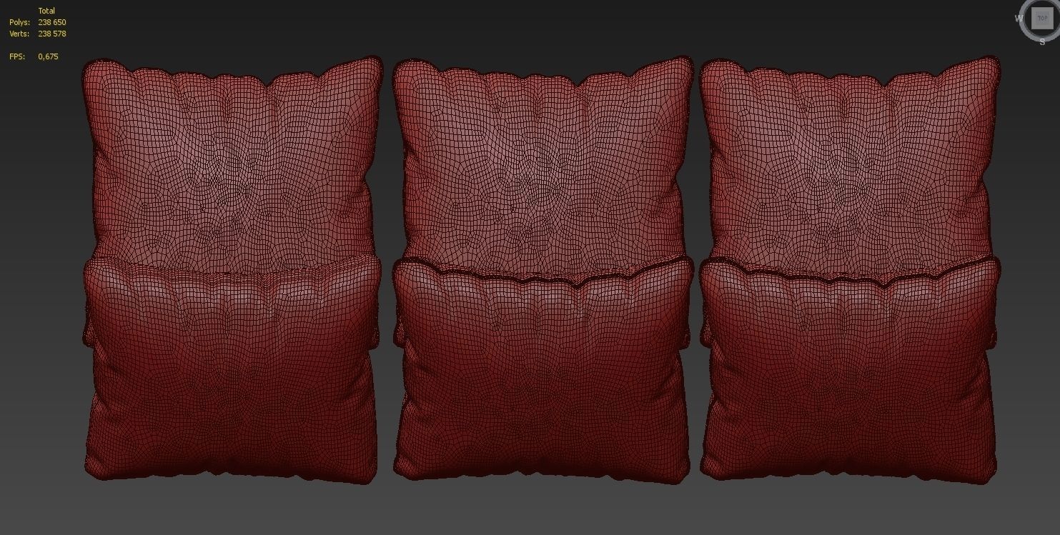 Zara Pillow Set 1 3D model_5