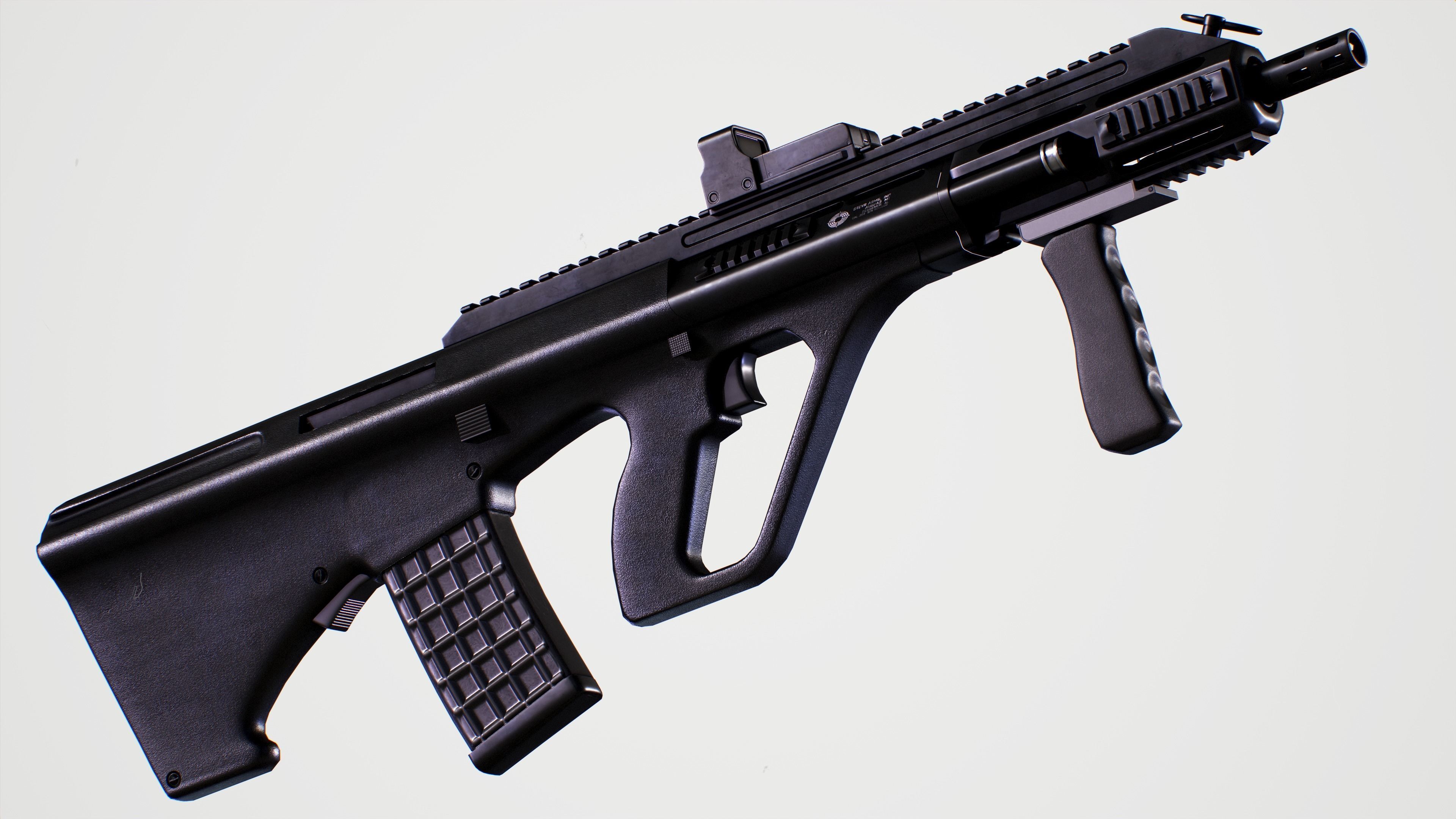 AUG A3 Low-poly 3D model_3